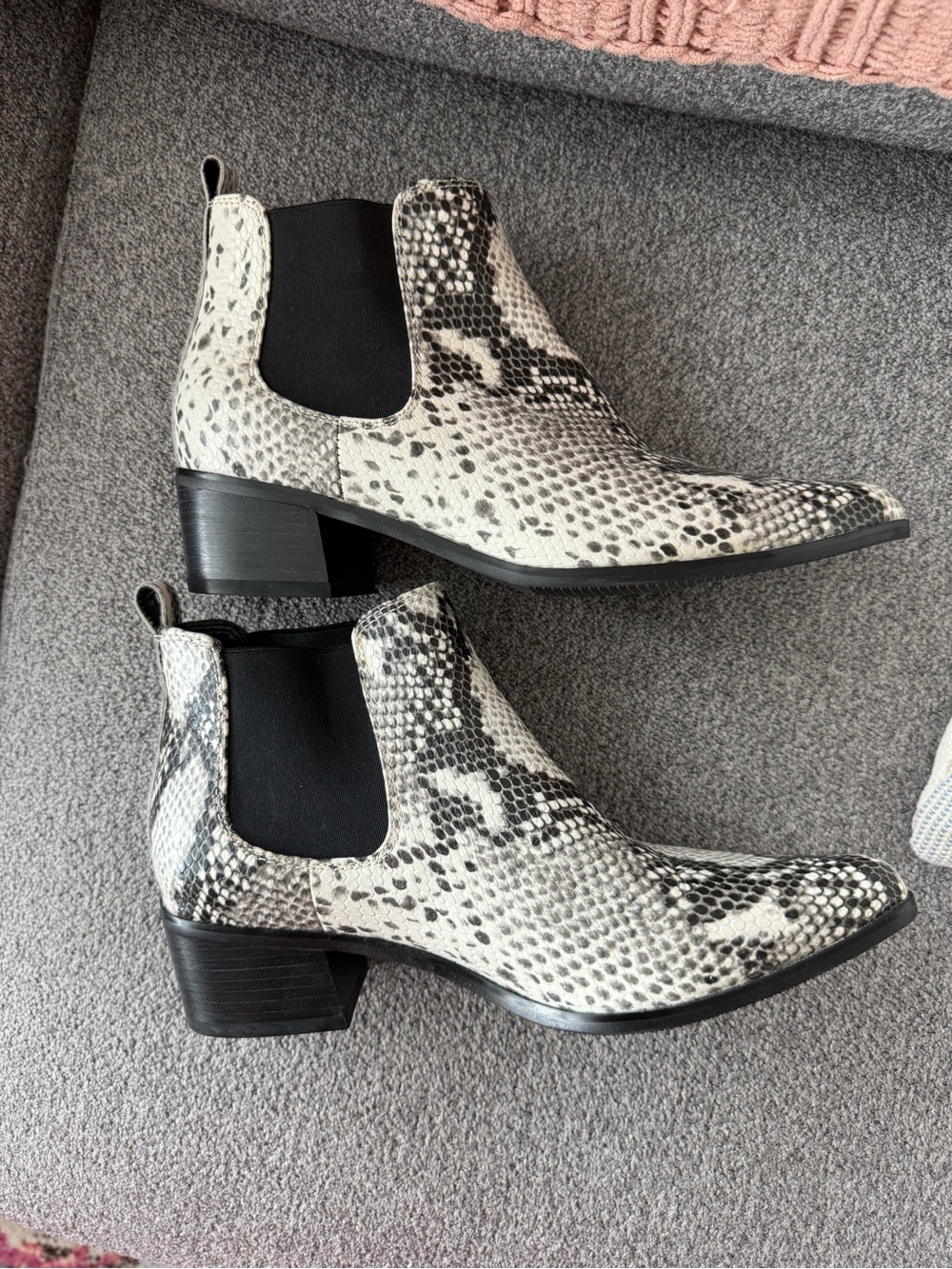 Blondo waterproof snake-print Chelsea boots